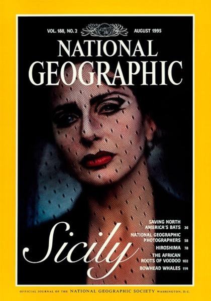 Copertina di National Geographic di agosto 1995 con una foto di William Albert Allard