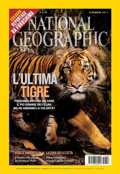 Copertina di National Geographic Italia del dicembre 2011 con una foto di Steve Winter